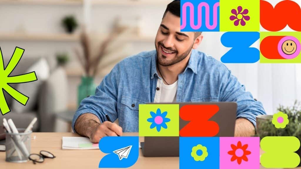 A professional working on a laptop.
